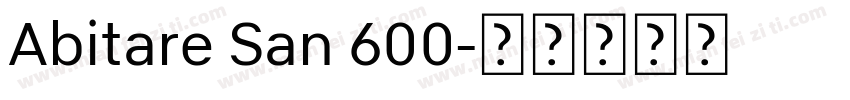 Abitare San 600字体转换